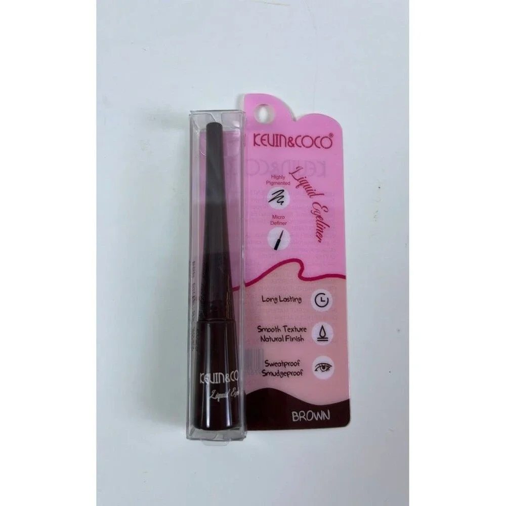 Kevin & Coco Liquid Eyeliner - Brown Micro Definer Highly Pigmented Long Lasting